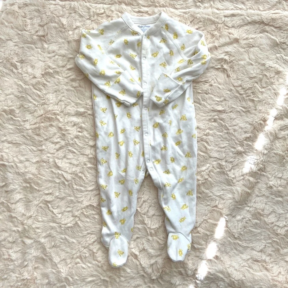 Ralph Lauren Bear Snap Pajama Sleeper